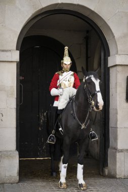 Soldier on the horse in London, England