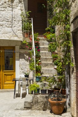 Old City Trogir, Croatia.Nice yaz günü şehirde sıcak.