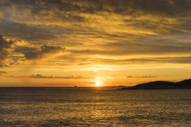 Adriyatik Denizi Hırvatistan, Europe, güzel gün batımı.