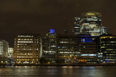 Londra İngiltere, 11 Ekim 2017, gece sahne şehir, Nice açık havada ve mimarlık İngiltere'de 