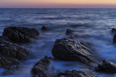 Hırvatistan, Europe batımında güzel Adriyatik Denizi