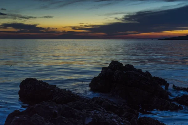 Adriyatik Denizi Hırvatistan, Europe, güzel gün batımı.