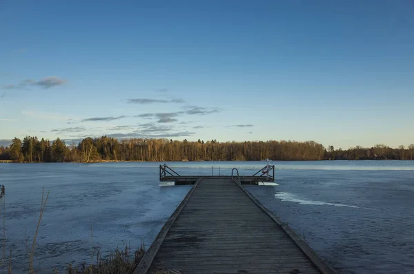 Bella Foto Naturalistica Paesaggistica Della Serata Primaverile Svezia Scandinavia Europa — Foto Stock