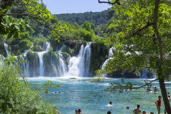 Zadar Kroatië 2018 Krka National Park Mooie Zonnige Dag Meren — Stockfoto