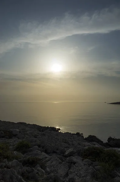 stock image Beautiful sunset at Adriatic Sea in Croatia Europe.