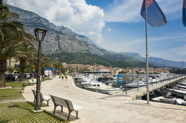 Makarska Horvátország Május 2018 Ban Gyönyörű Napfényes Nap Régi Város — Stock Fotó