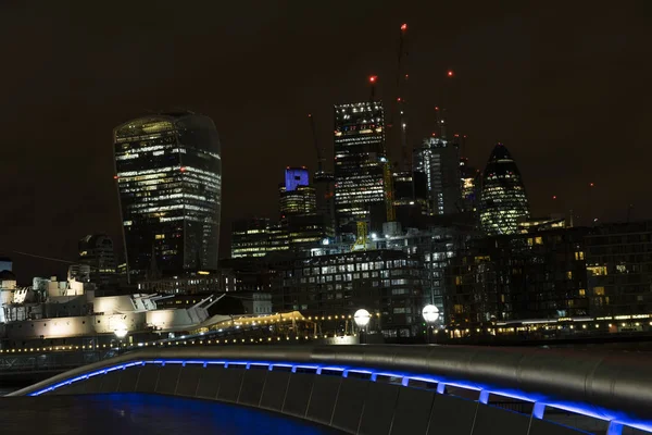 Лондон Великобритания Октября 2017 Ночная Сцена Города Ницца Открытом Воздухе — стоковое фото