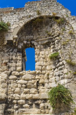 Split Hırvatistan, 22 Temmuz 2017, eski binalar şehrin detayları