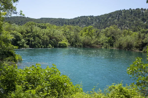 Milli Park Krka Hırvatistan Avrupa. Güzel güneşli yaz gün. 