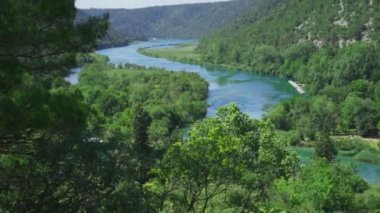 Milli Park Krka Hırvatistan Avrupa. Güzel güneşli yaz gün. 