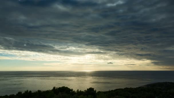 Timelapse Aan Adriatische Zee Kroatië Prachtige Natuur Landschap Video Van — Stockvideo