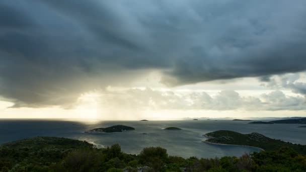 Timelapse Mar Adriático Croacia Hermosa Naturaleza Paisaje Vídeo Línea Costera — Vídeos de Stock