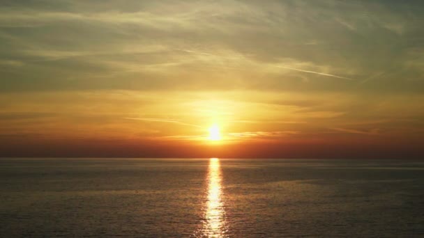 Prachtige Zonsondergang Adriatische Zee Kroatië Europa — Stockvideo