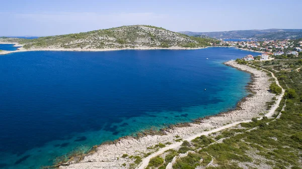 Hermosa Foto Aérea Razanj Dalmacia Croacia Europa Bonita Naturaleza Paisaje — Foto de Stock