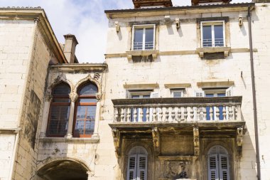 Split, Hırvatistan, 17 Ağustos 2018, güzel güneşli bir günde eski şehir, Nice açık havada Dalmaçya popüler turistik kentin.