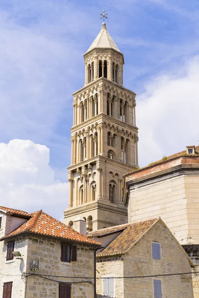 Split Croacia Agosto 2018 Hermoso Día Soleado Casco Antiguo Niza — Foto de Stock