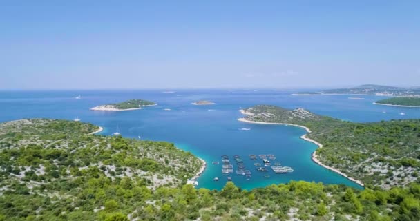 美しい自然 ダルマチア クロアチア ヨーロッパのアドリア海の風景 — ストック動画