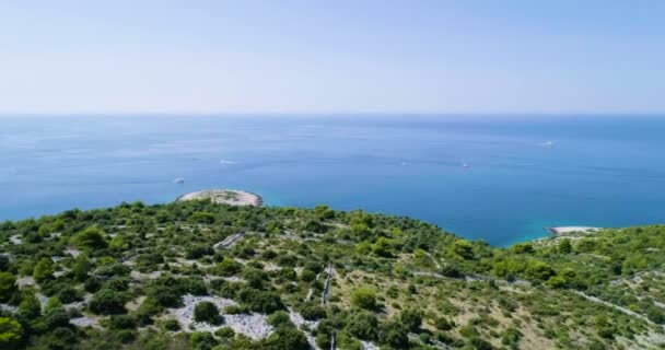 Piękna Przyroda Krajobraz Morze Adriatyckie Dalmacja Chorwacja Europa — Wideo stockowe