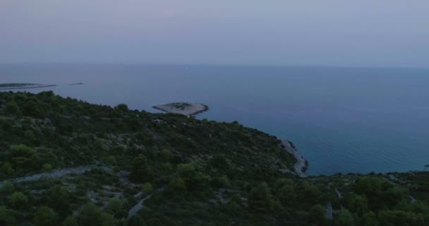 Prachtige Natuur Landschap Van Adriatische Zee Dalmatia Kroatië Europa — Stockvideo