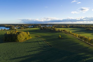 doğa manzara sonbahar sezonu havadan görünümü