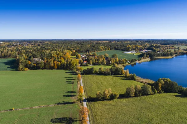 doğa manzara sonbahar sezonu havadan görünümü
