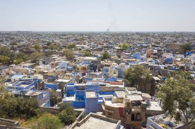 geleneksel mimarisi manzaralı mavi şehir Jodhpur, Hindistan