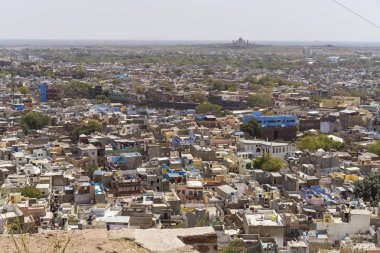 geleneksel mimarisi manzaralı mavi şehir Jodhpur, Hindistan