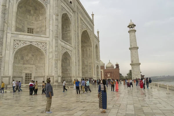 Vista Del Taj Mahal Día Nublado India —  Fotos de Stock