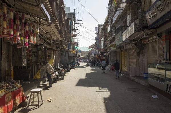 Caminando Por Las Calles Ciudad India Con Arquitectura Tradicional — Foto de Stock