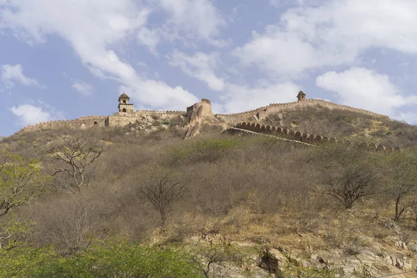 Jaipur Hindistan Amber Fort Construction Görünümü — Stok fotoğraf