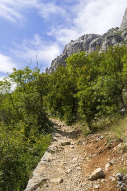 Gündüzleri kayalık dağın muhteşem manzarası
