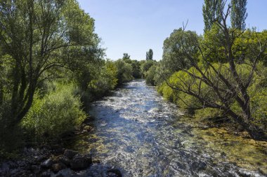 Amazing view of rocky river in the mountains