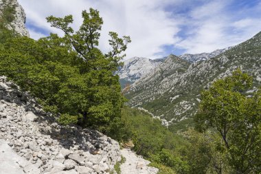 Gündüzleri kayalık dağın muhteşem manzarası
