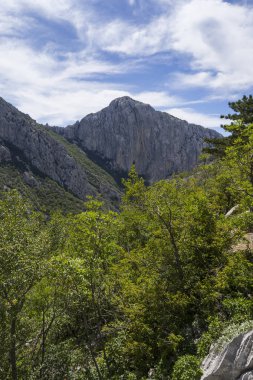 Gündüzleri kayalık dağın muhteşem manzarası