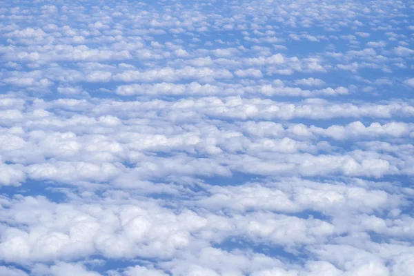 Nuvole Prese Dall Aereo Con Cielo Blu — Foto Stock