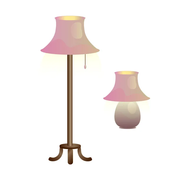 Jolies lampes illustration vectorielle — Image vectorielle