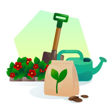 Gardering renkli vektör çizim web tasarımı için