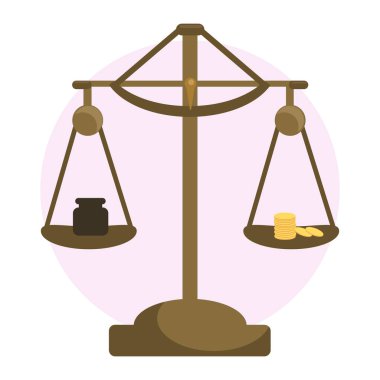 Düz ölçekler illüstrasyon vektör 