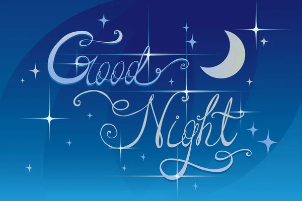 stock vector Good night vector lrttering