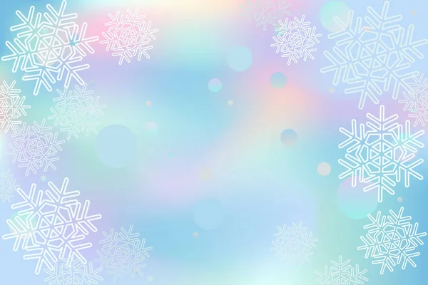 Winter Sneeuwvlokken Achtergrond Blauw — Stockvector