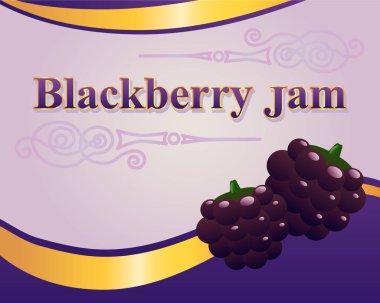 böğürtlen reçeli etiket tasarım şablonu