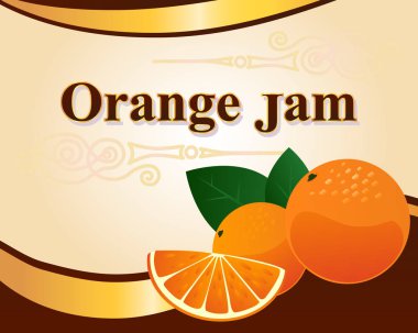 Portakal Reçeli etiket tasarım şablonu