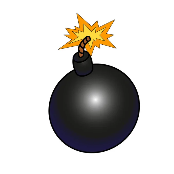 Černý Staré Bomba Vektorové Ilustrace — Stockový vektor