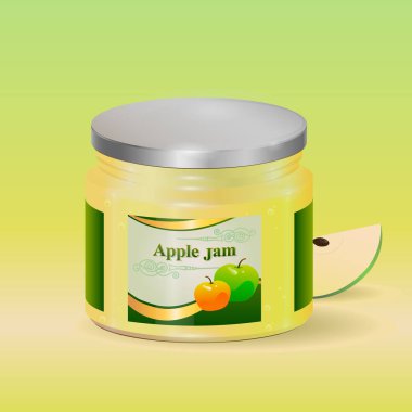 Elma reçeli gerçekçi vektör çizim