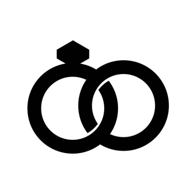 Alyans siluet vektör çizim