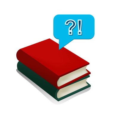 Kitap vektör çizim. Edebiyat soru ve cevapları