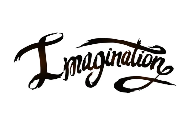Word verbeelding hand getekende letters — Stockvector