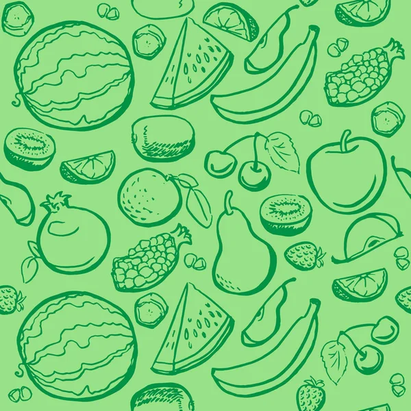 Seamless pattern with fruits — Stock Vector