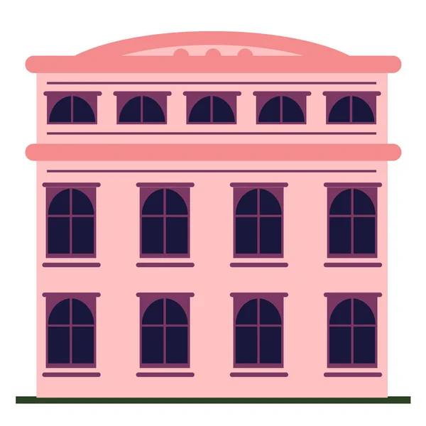Pink house vector illustration — Stock Vector