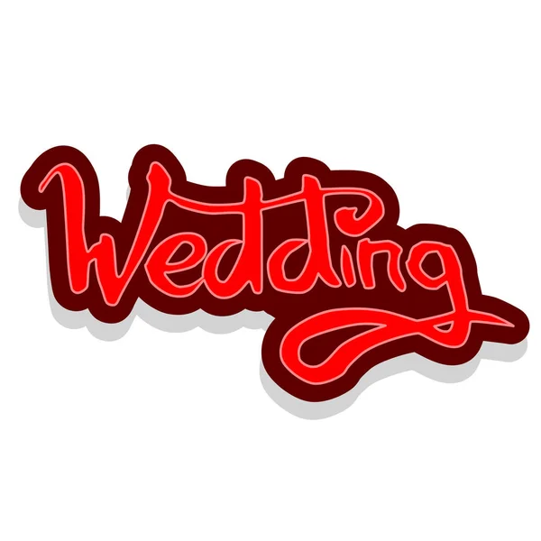 Word Wedding lettering — Wektor stockowy